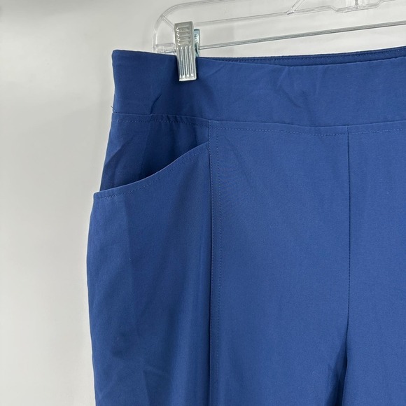 Chico's Blue Pockets Elastic Waistband Pull-On Workout Ankle Pants Size Medium - Picture 3 of 14